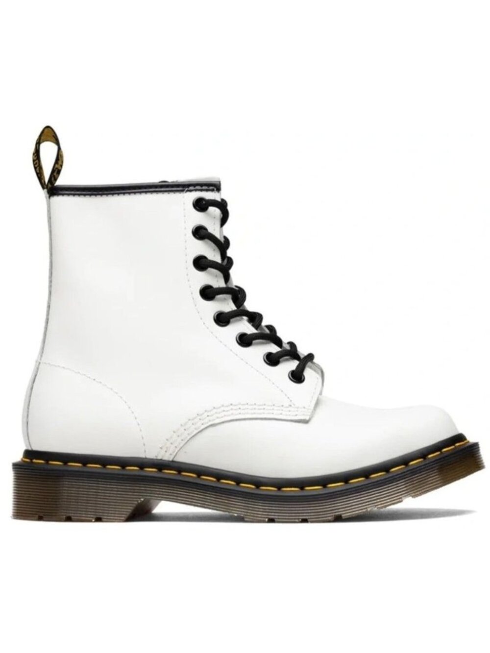 Doc Dr. Martens 1460 Smooth White Combat Ankle Boot Women's EU 38 US 7 NWT